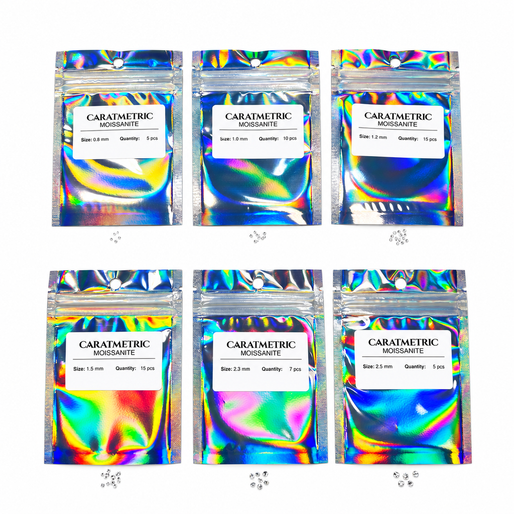 Moissanite Melee Sample Pack – 6 Sizes, ~1 CT